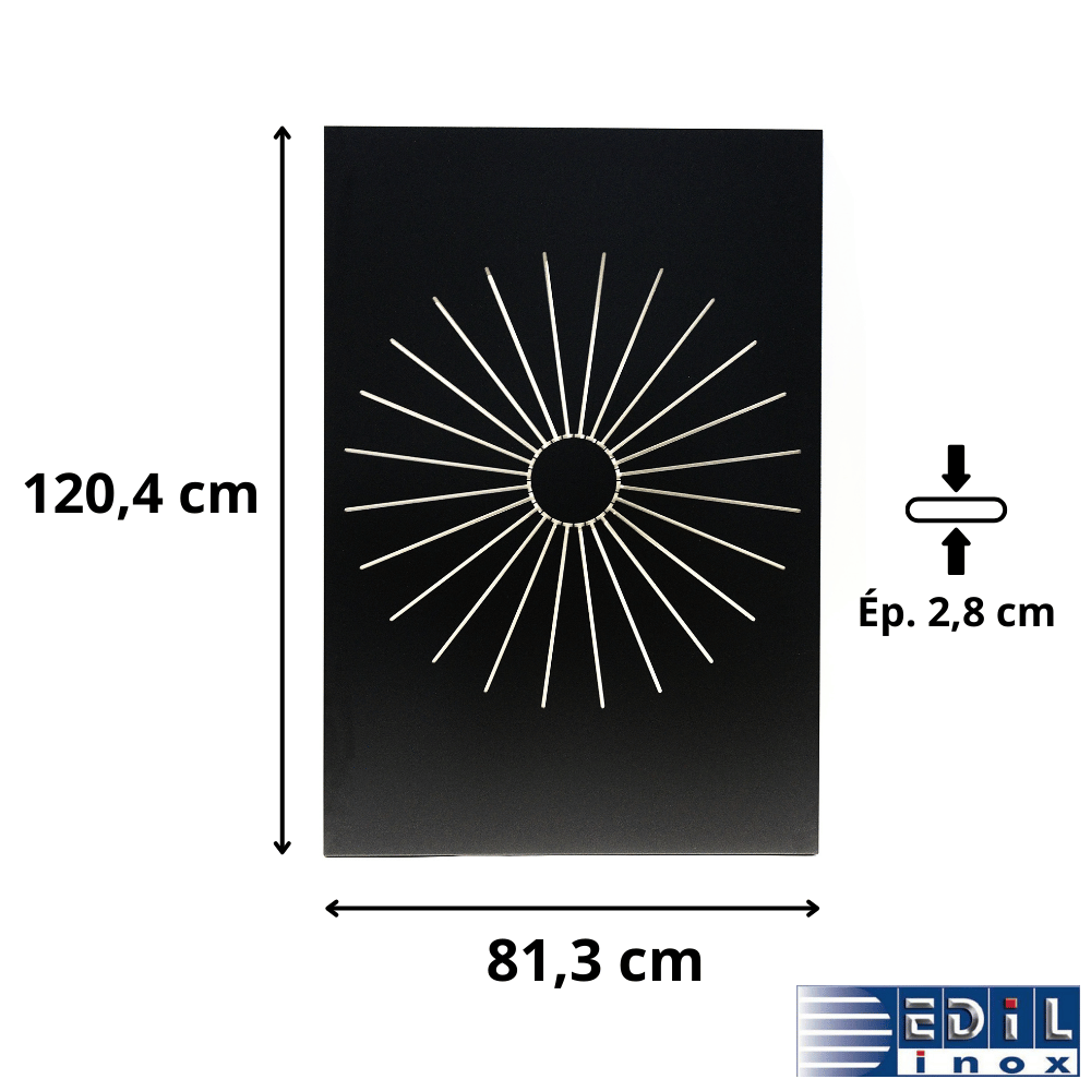 Plaque de protection murale acier déco Kelvar l.81 x H. 120 cm Edilinox - 3
