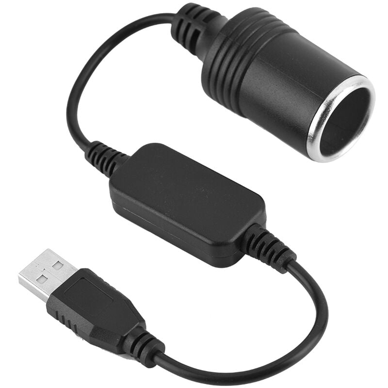 Konwerter gniazda zapalniczki samochodowej 12 V USB A męski na żeński - port USB do kamery samochodowej GPS