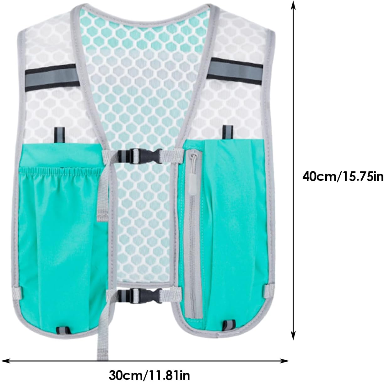 Gilet de Course Unisexe Hydratation : Pochette Téléphone, Rangement Réglable, Léger et Respirant pour Running, Vélo, Randonnée - 4