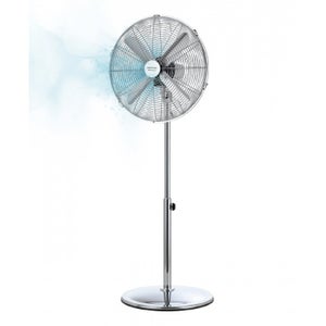 Cecotec Ventilateur Sur Pied EnergySilence 515 MaxFlow - 45W, 30cm, 5 Pales, 3 Vitesses, Minuterie 1h, Oscillation - Blanc