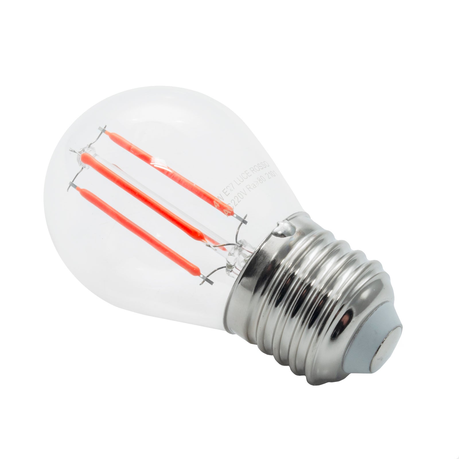 Ampoule à fil de verre LED 4W lumière décorative colorée 360 degrés E27 chaîne lumineuse 230V LUMIÈRE ROUGE - 2