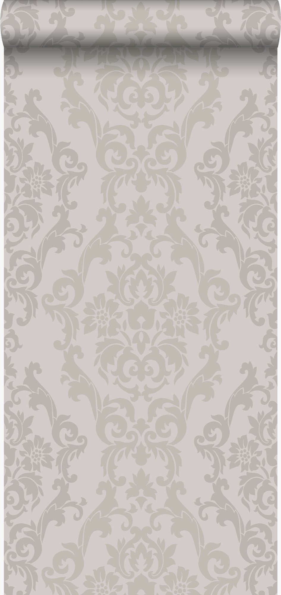 Papel pintado adorno gris pardo - 53 cm x 10,05 m - origin wallcoverings