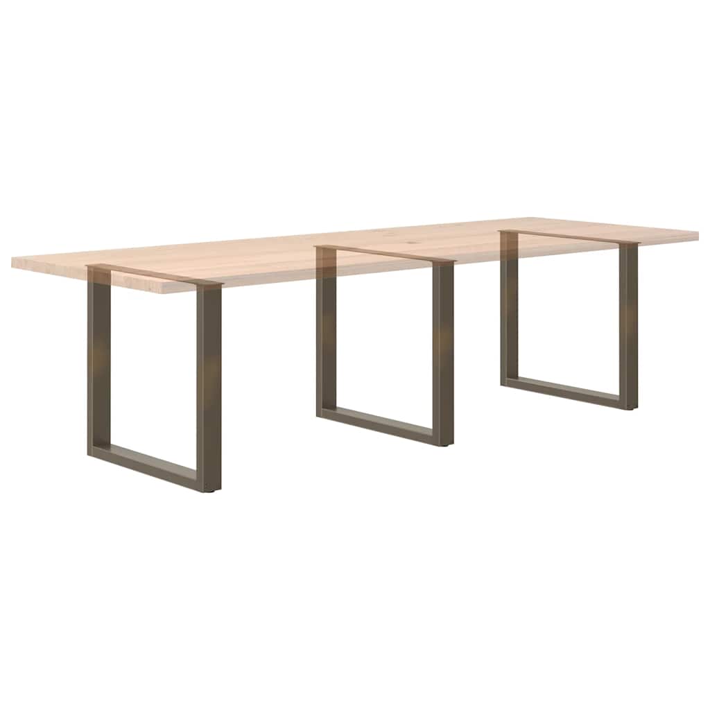 Maison Exclusive - Pieds de table à manger en U, 3 pièces, acier l, 90 x (72-73) cm - 8