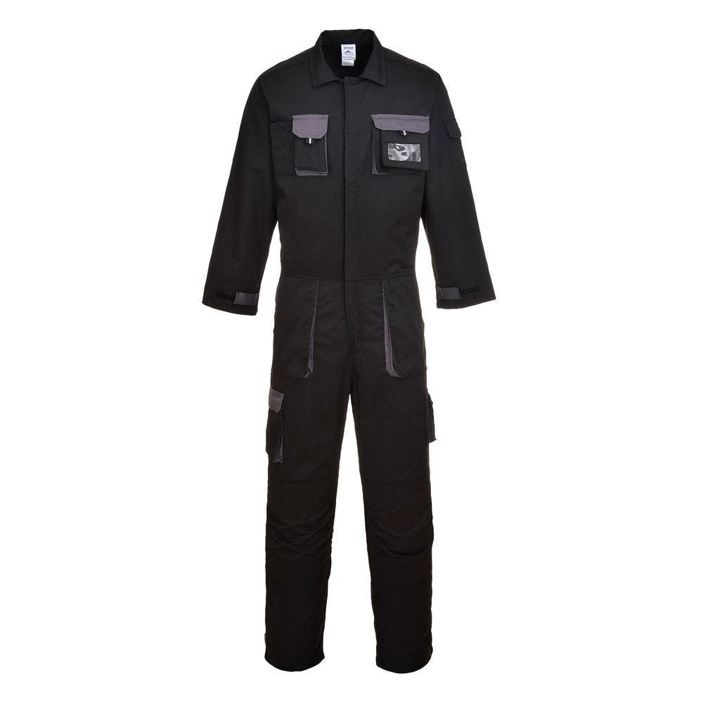 Combinaison De Travail Multipoches Portwest CONTRAST TEXO Noir Gris S combinaison-de-travail-multipoches-portwest-contrast-texo-noir-gris-s
