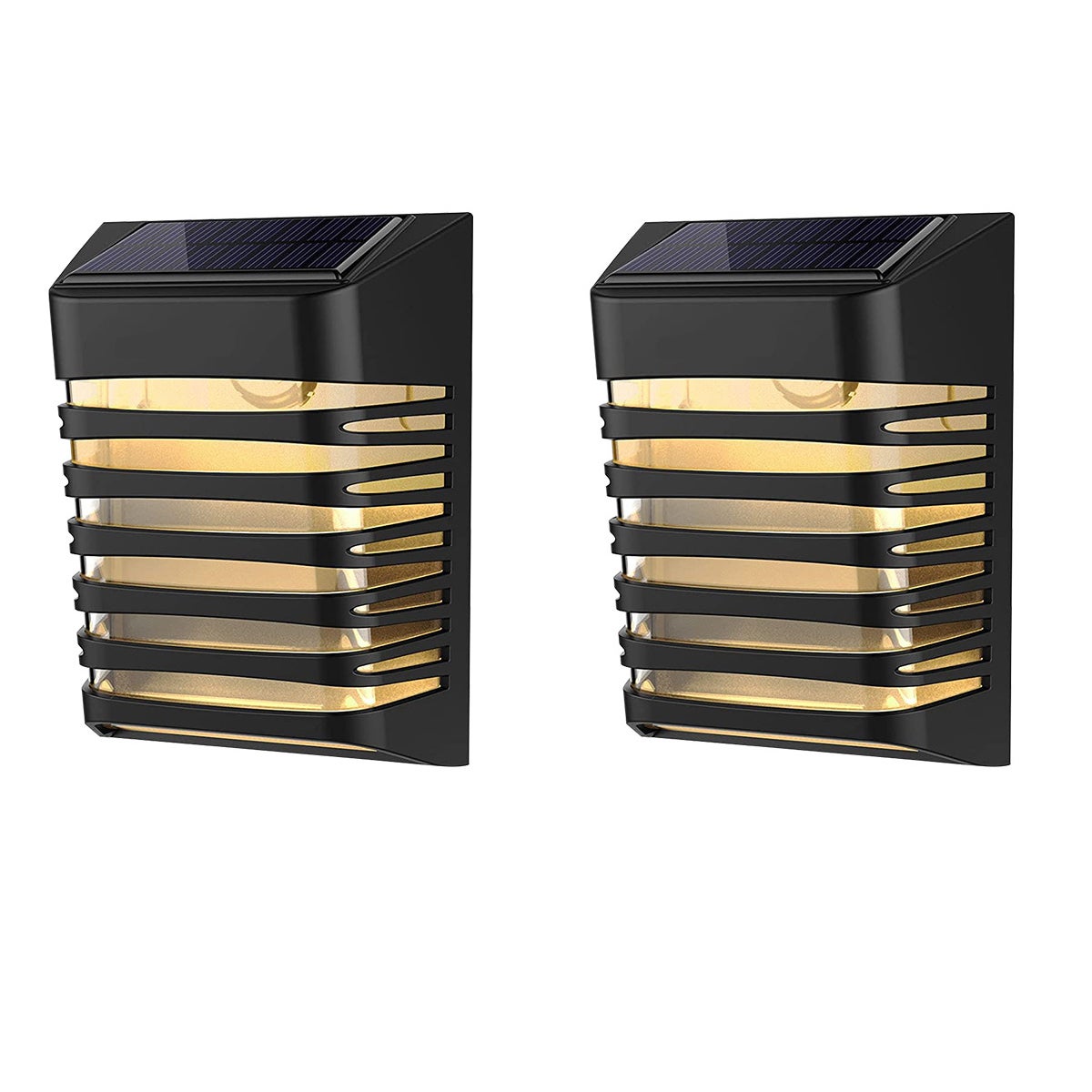 Lampy ogrodzeniowe, wodoszczelne zewnętrzne lampy solarne, solarne lampy ogrodowe na patio, schody, baseny i nie tylko, zestaw 2 szt.
