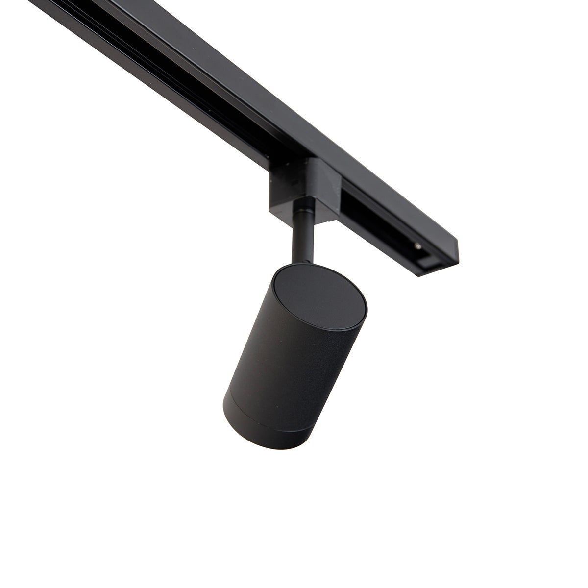 Système de rail luminaire plafond compatible pour led - moderne monophasé avec 4 spots noirs - Jeana - 2