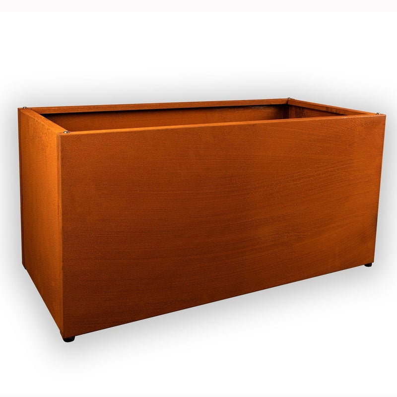 Rama łóżka podwyższonego Köhko® Designer (bez podstawy) wykonana ze stali corten w zestawie TROG 100x40x40 cm