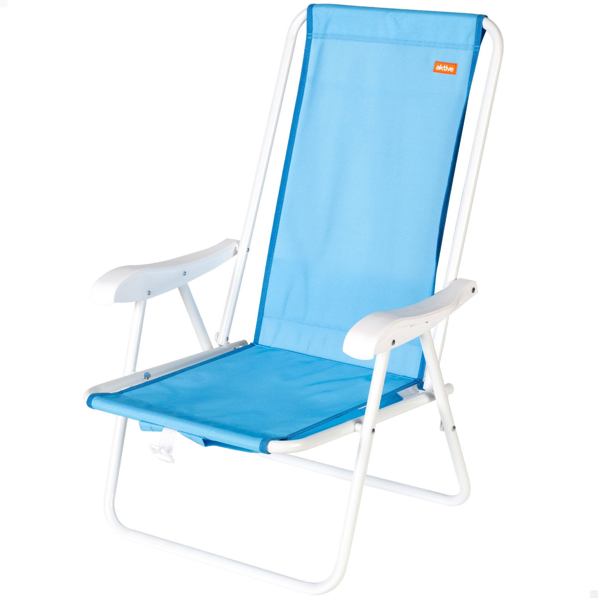 Aktive beach silla de playa mochila plegable azul con bolsillo 44x40x81 cm