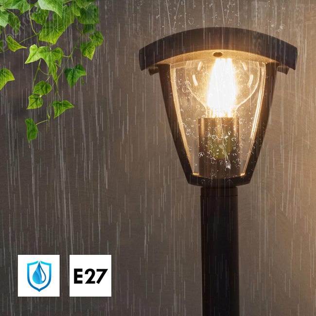 Lampione Da Giardino LED Pageone 10W - Impermeabile IP54, Nero - Foto 7
