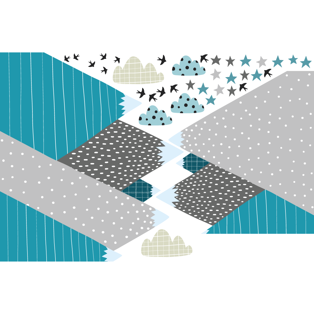 Adesivo bambino di montagna scandinavo janeka - Sticker adesivo - adesivi murali - 50x75cm - 2