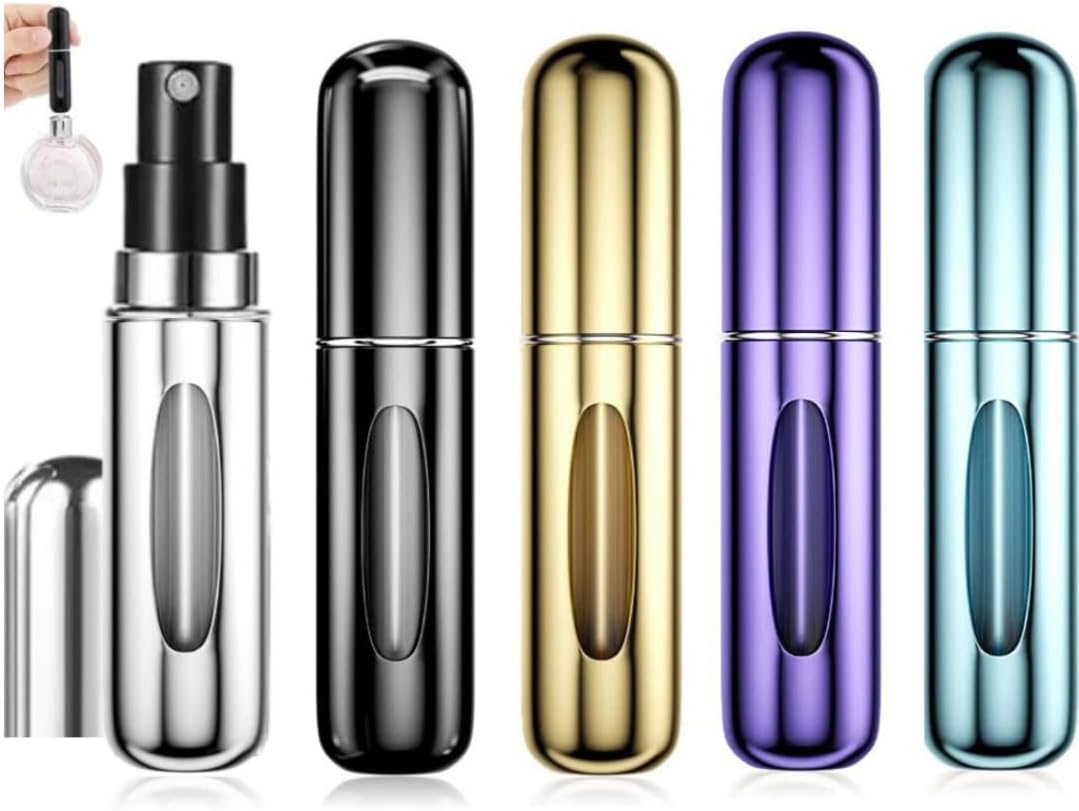 5 podróżnych butelek z rozpylaczem do perfum - puste butelki po perfumach - wkłady do perfum - napełnialny pusty atomizer do butelek po perfumach