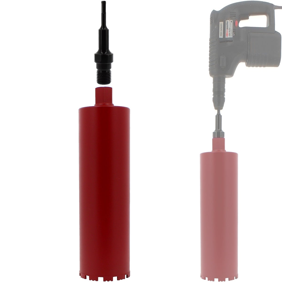 Couronne Diamant 127 Mm Avec Adaptateur Pour Perceuse Et Perforateur Sds Max 97702501