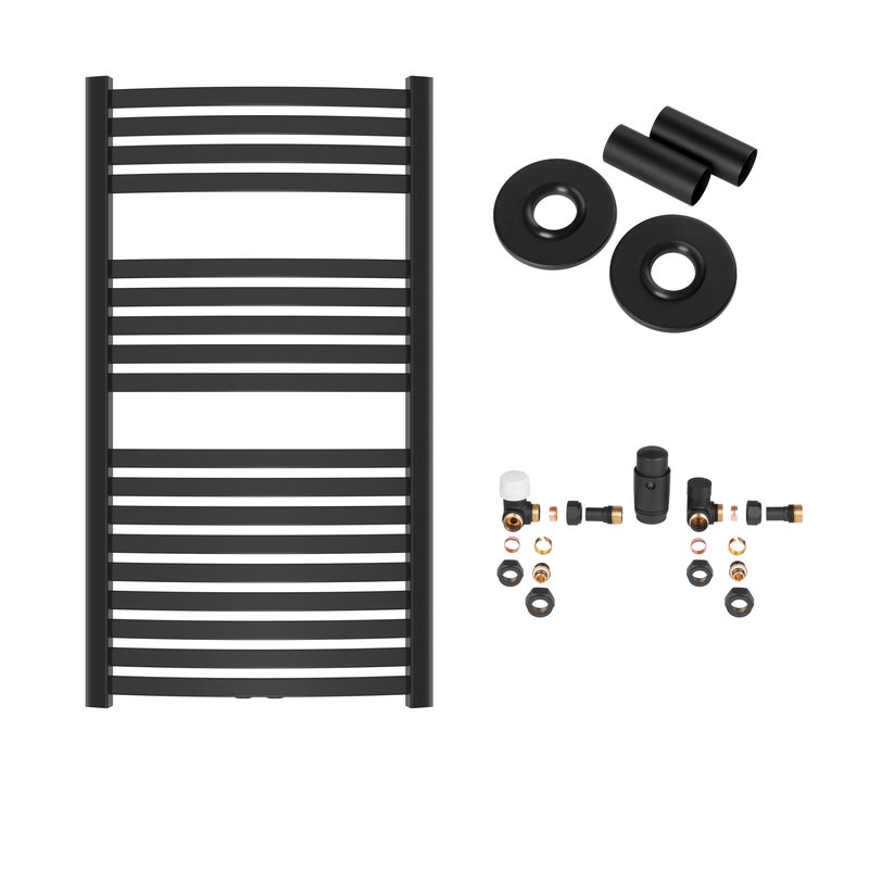 Grzejnik Łazienkowy Drabinka Kaloryfer do Łazienki 54x100 cm INVENA Czarny