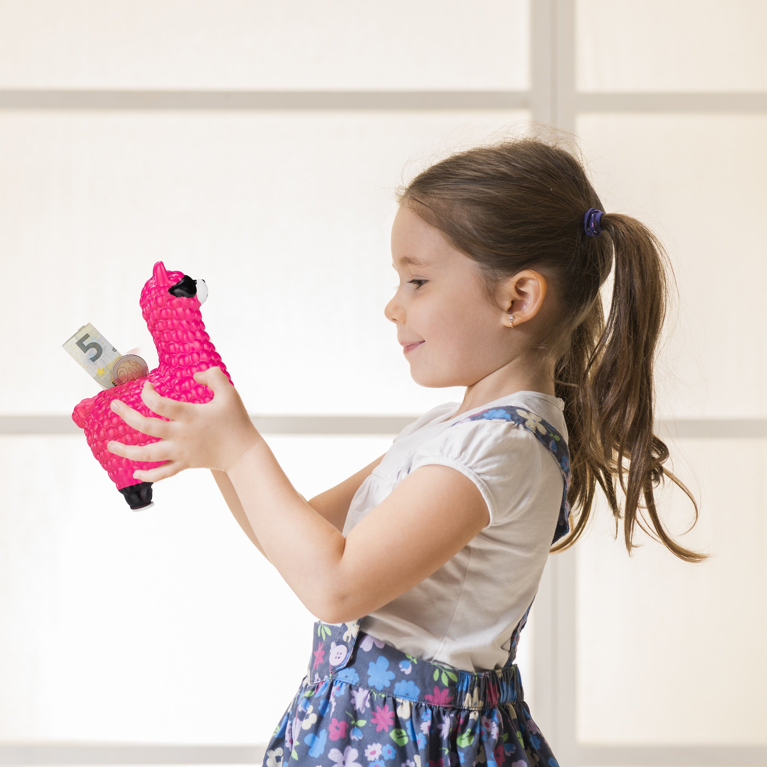 Set da 4 Salvadanai a Forma di Lama, Occhiali da Sole, Contenitori Porta Soldi, Ceramica, 15,5x11x6 cm, Fucsia - 2