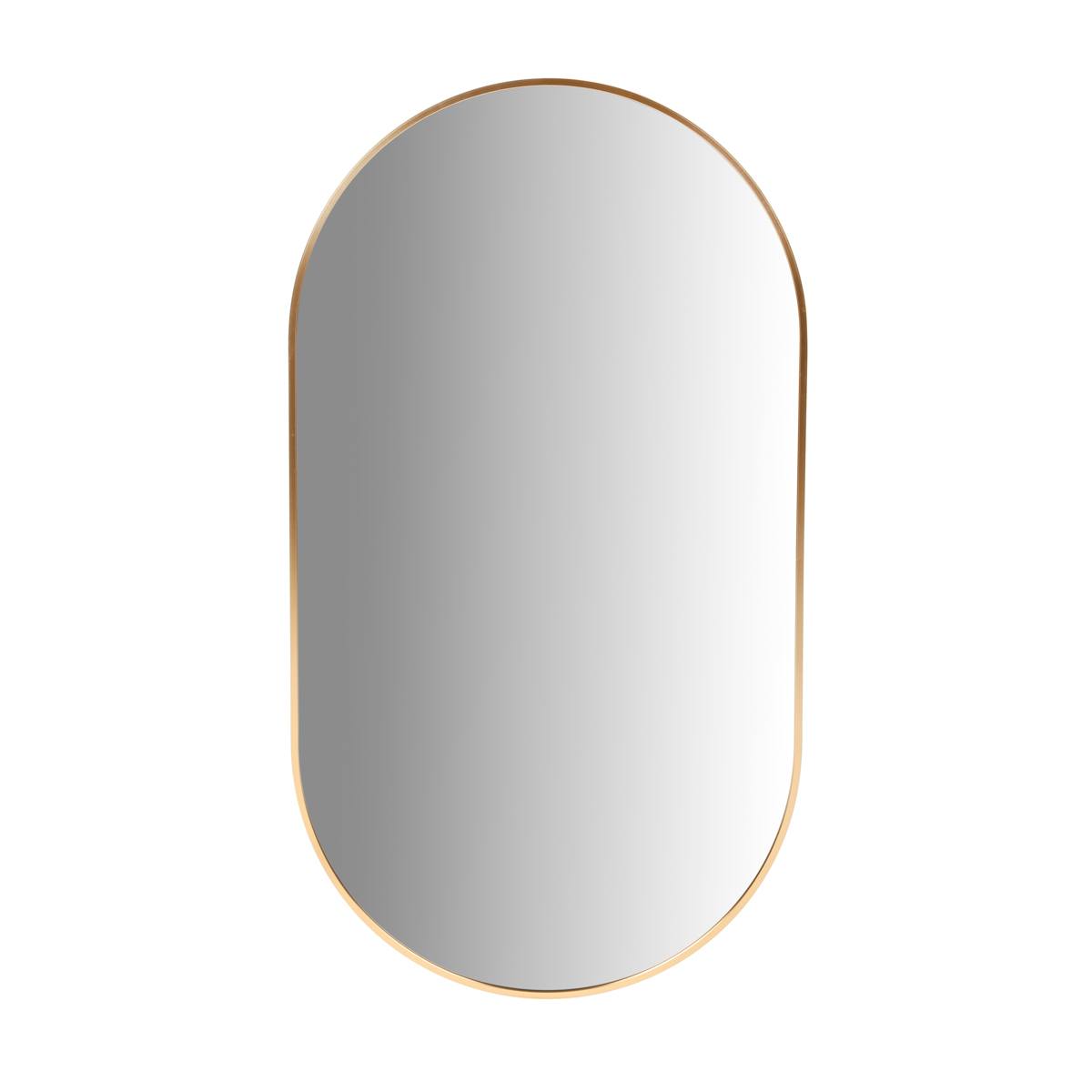 Lustro ELORA wiszące owalne złote 50x90 cm HOMLA