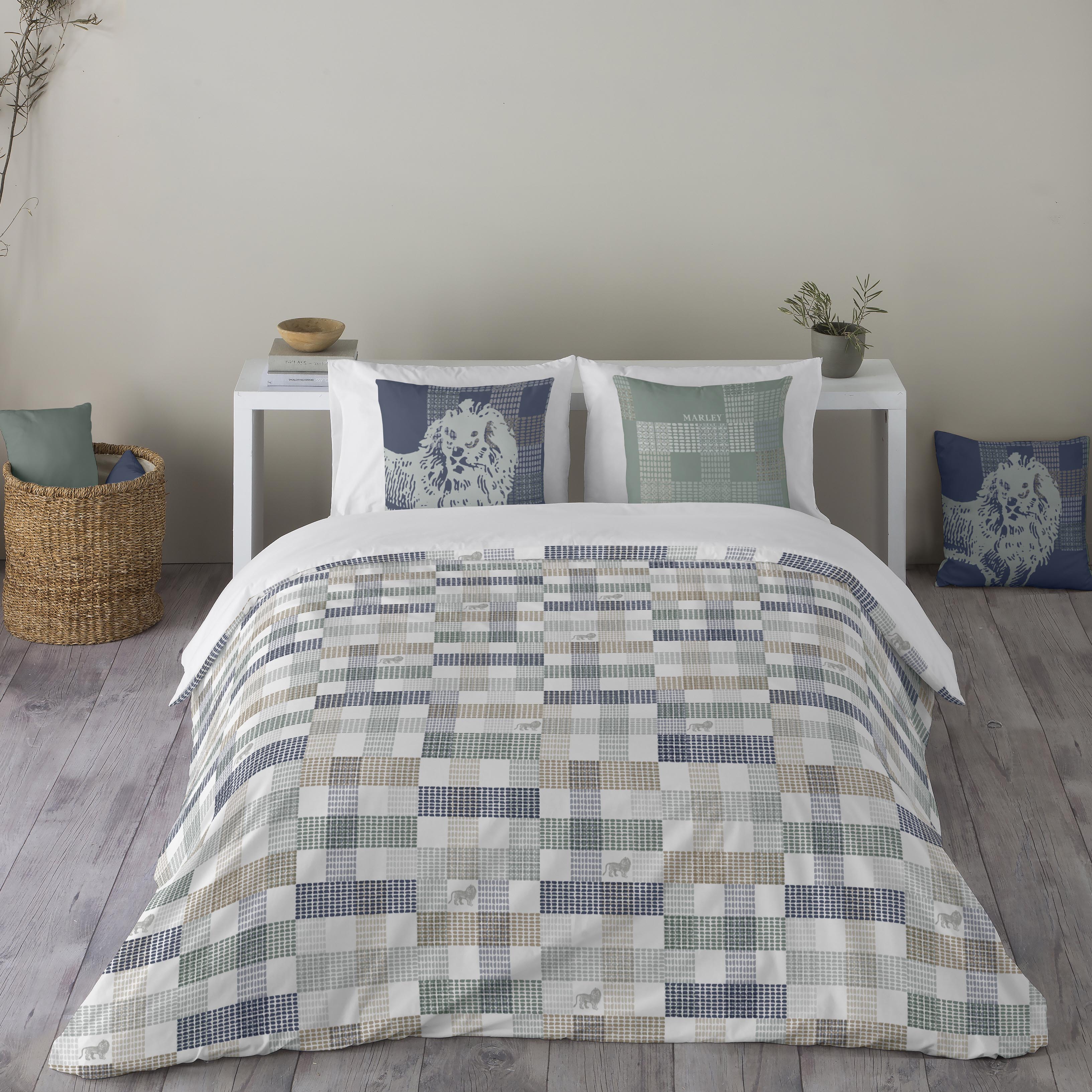 Marley - funda nórdica estampada cama 150 - algodón extra suave - fabricado en españa - windsor