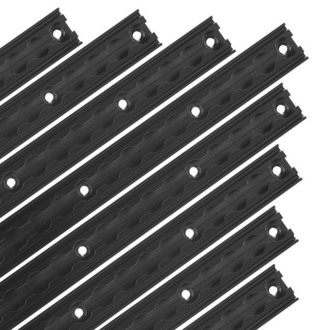 Model Rails Arlinea 8x Airline rail angular negro anodizado Lashing rail aluminio 1m ...