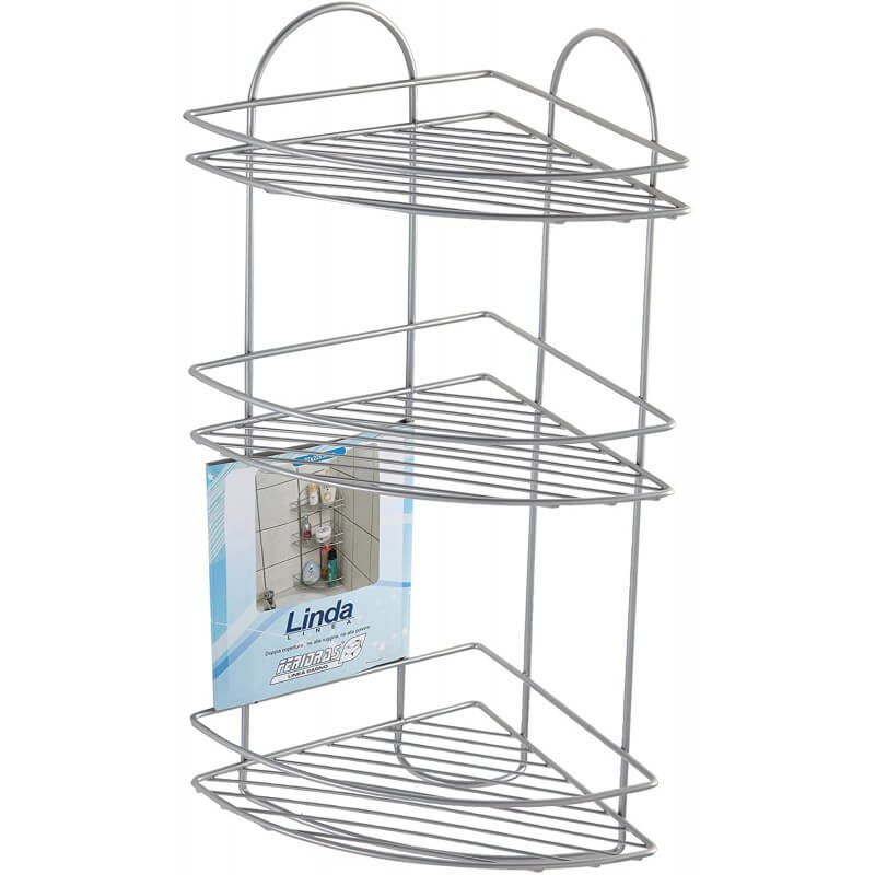 MENSOLA ANGOLARE 3 RIPIANI CON TRATTAMENTO ANTIPOLVERE E ANTIRUGGINE - 3