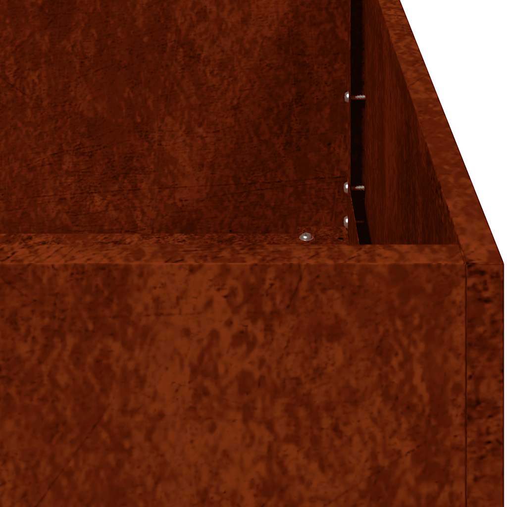 vidaXL Jardinière rouillé 200x40x40 cm acier inoxydable - 9