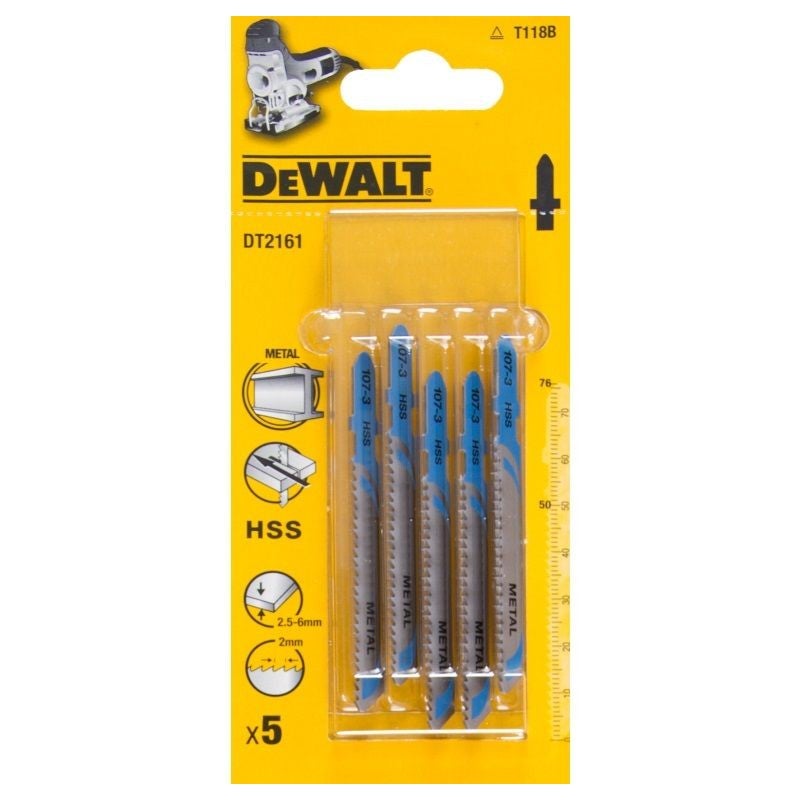 Pack De 5 Lames Pour Scie Sauteuse Bosch T1118B - HSS Ondulée Fraisée - Pour Métal