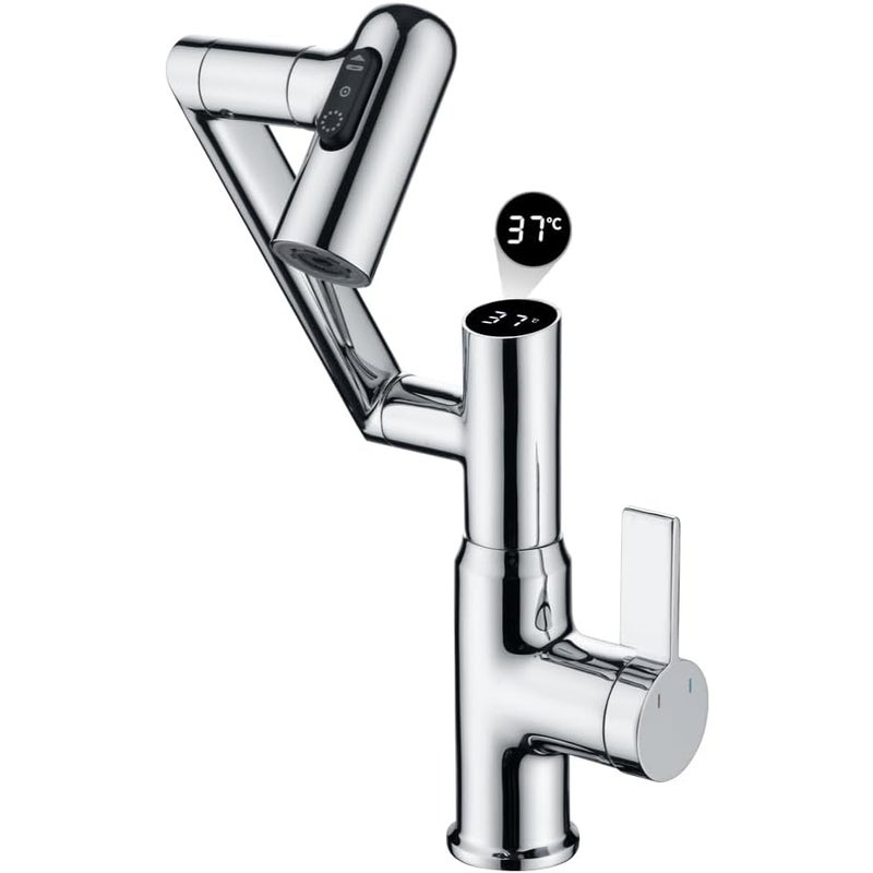 Inteligentna bateria łazienkowa z regulacją temperatury, bateria łazienkowa jednouchwytowa, bateria kuchenna (galwanizowana)