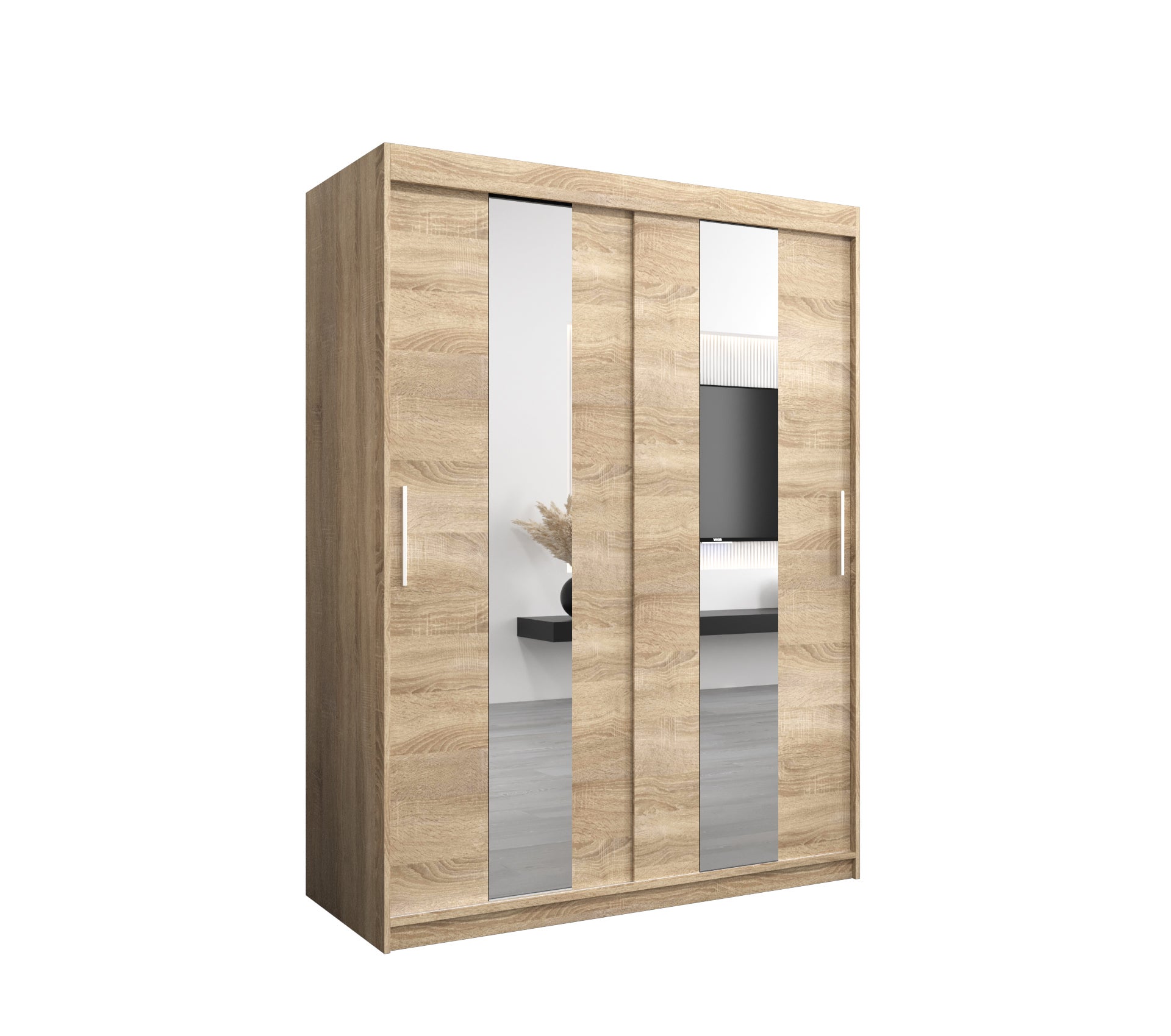 Szafa przesuwna garderoba POLE 150 x 62 x 200 cm Sonoma - Abiks Meble