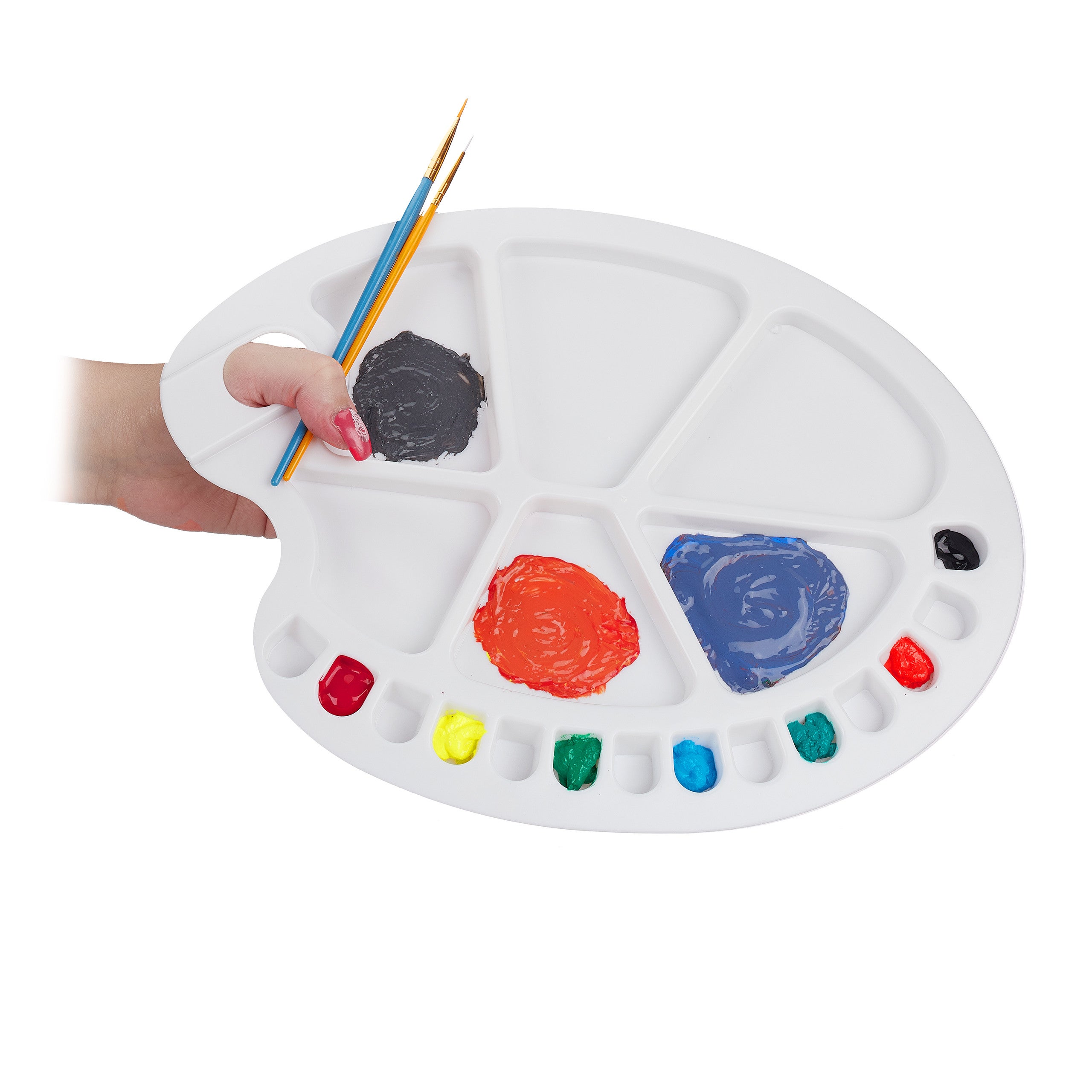Palette De Peinture Pour Artiste Relaxdays Palette De Peinture Palette à Mélanger Les Couleurs, Ecoliers Palettes De Peinture