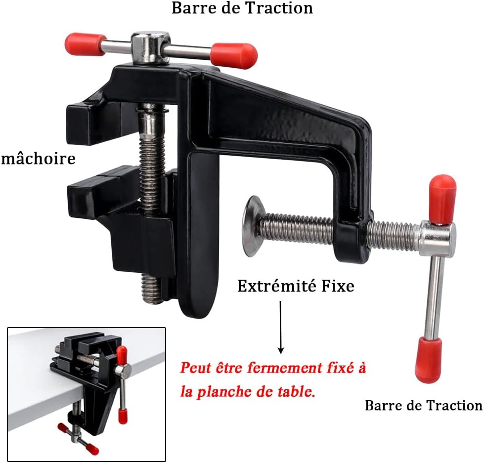 Mini torno universal de 35 mm, mordente ajustável, para artesanato e modelagem - 4