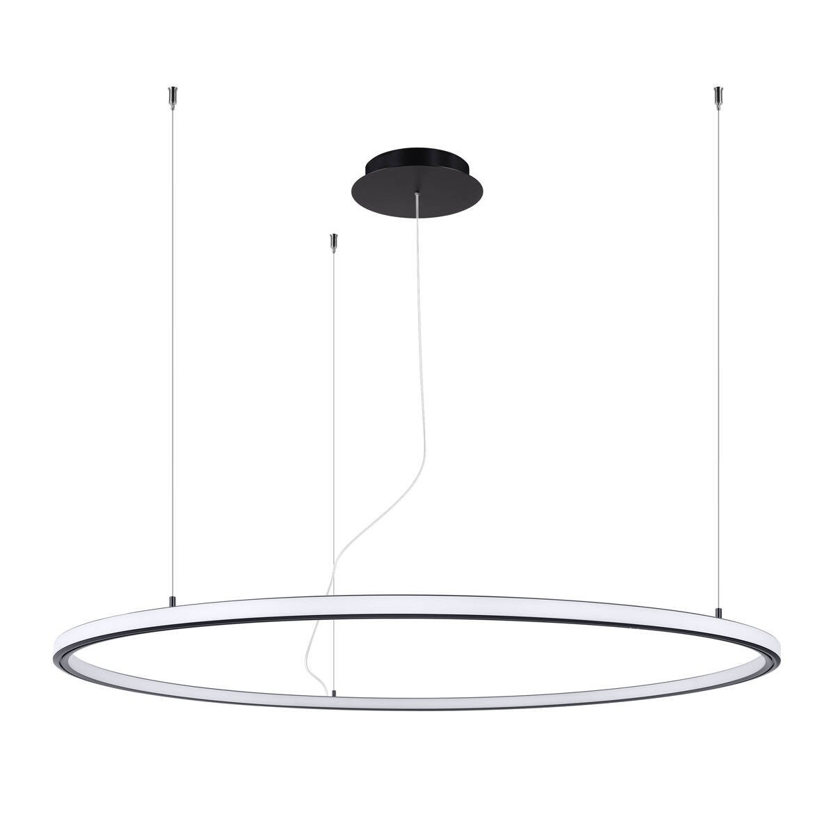 Lampa wisząca RISA LED 98W Ciepła biel 12959lm czarna wym: 160 x 120 x 120 cm Thoro Lighting