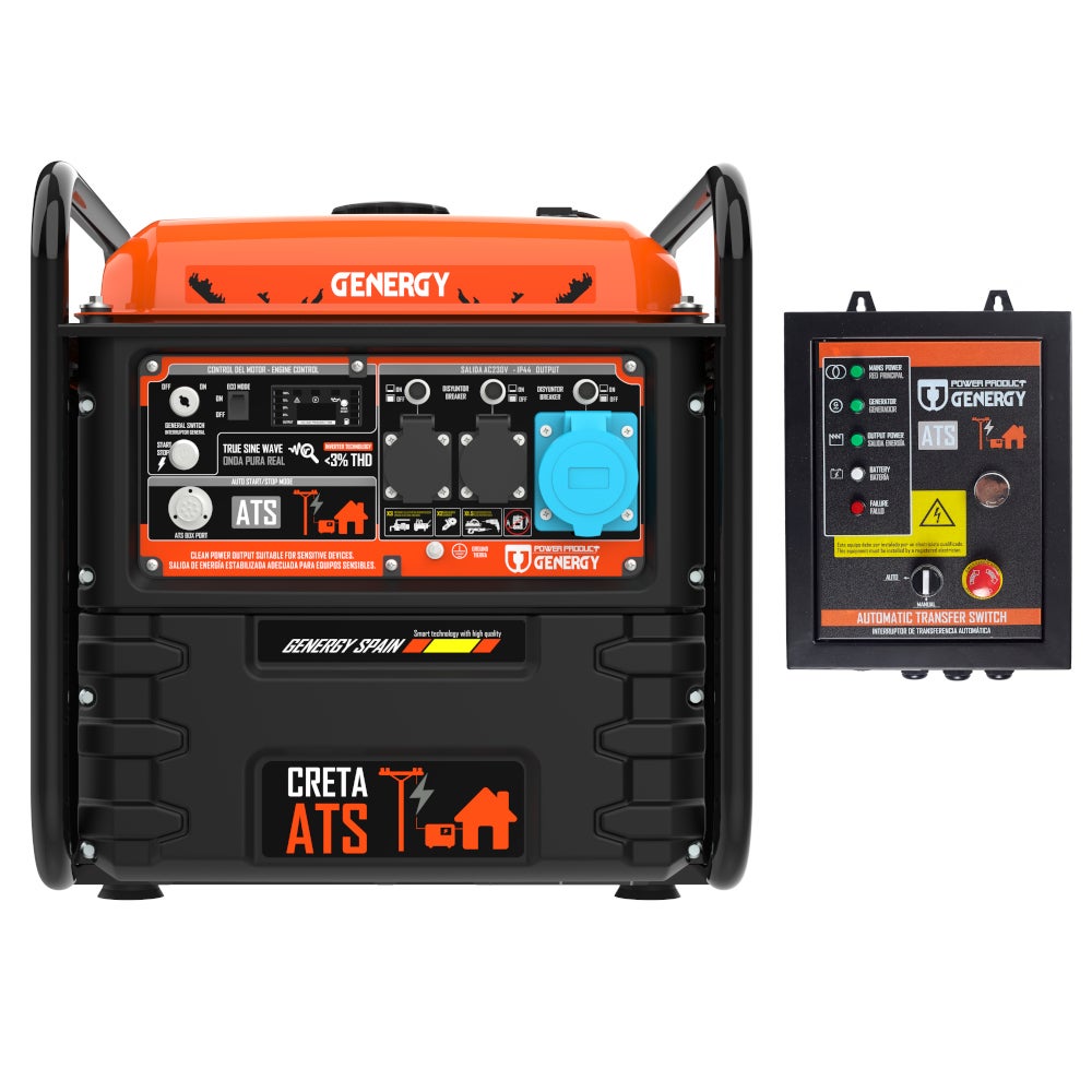 Gerador inverter Genergy CRETA ATS 7,5KW elétrico/arranque automático corte energia - 2