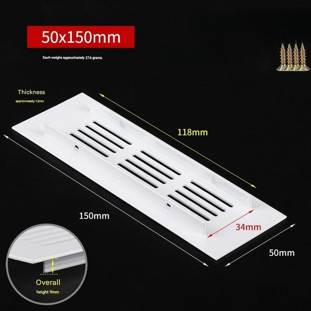 Grille de Ventilation | Fabriquée en Aluminium Blanc | Plusieurs