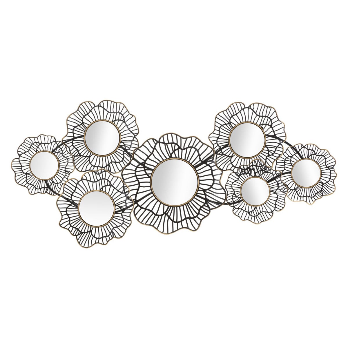 Metalowa Dekoracja 3D Kręgi 3, Metal, Czarny, Seven Design