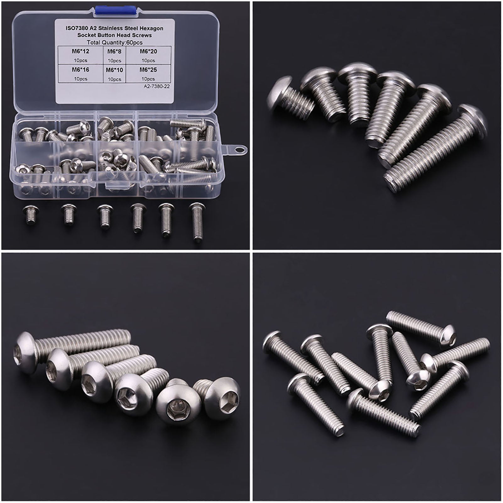 ACCIAIO Inossidabile Testa Quadrata Set Viti 1/2-13 x 1 1/4 TAZZA