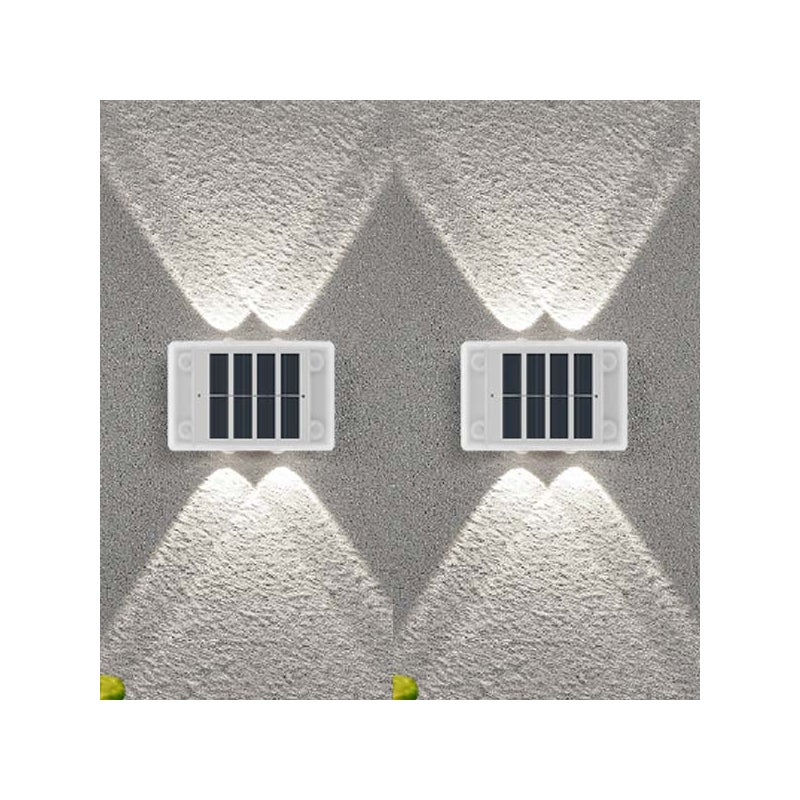 SZT Zewnętrzna Lampa Solarna Ścienna LED Oświetlenie Schodów i Dekoracja Krajobrazu Podwójna Projekcja Góra Dół Wodoodporność do Ogrodu Willi