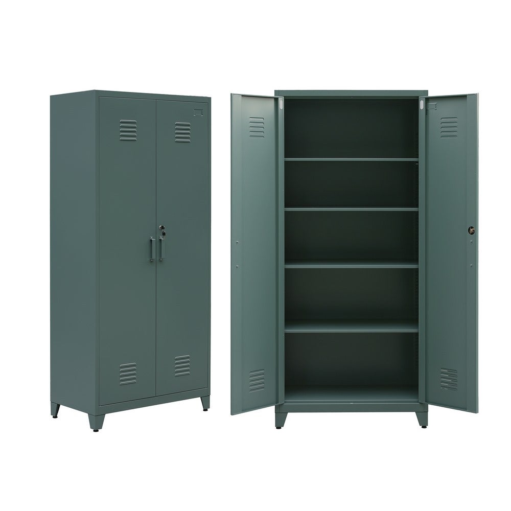 Armoire M tallique Avec Serrure 5 tag res Et Deux Portes 85 X 45 X 190 