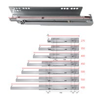 400MM Paire De Coulisses Pour Tiroir Amortis Sortie Totale Guides 400mm-paire-de-coulisses-pour-tiroir-amortis-sortie-totale-guides