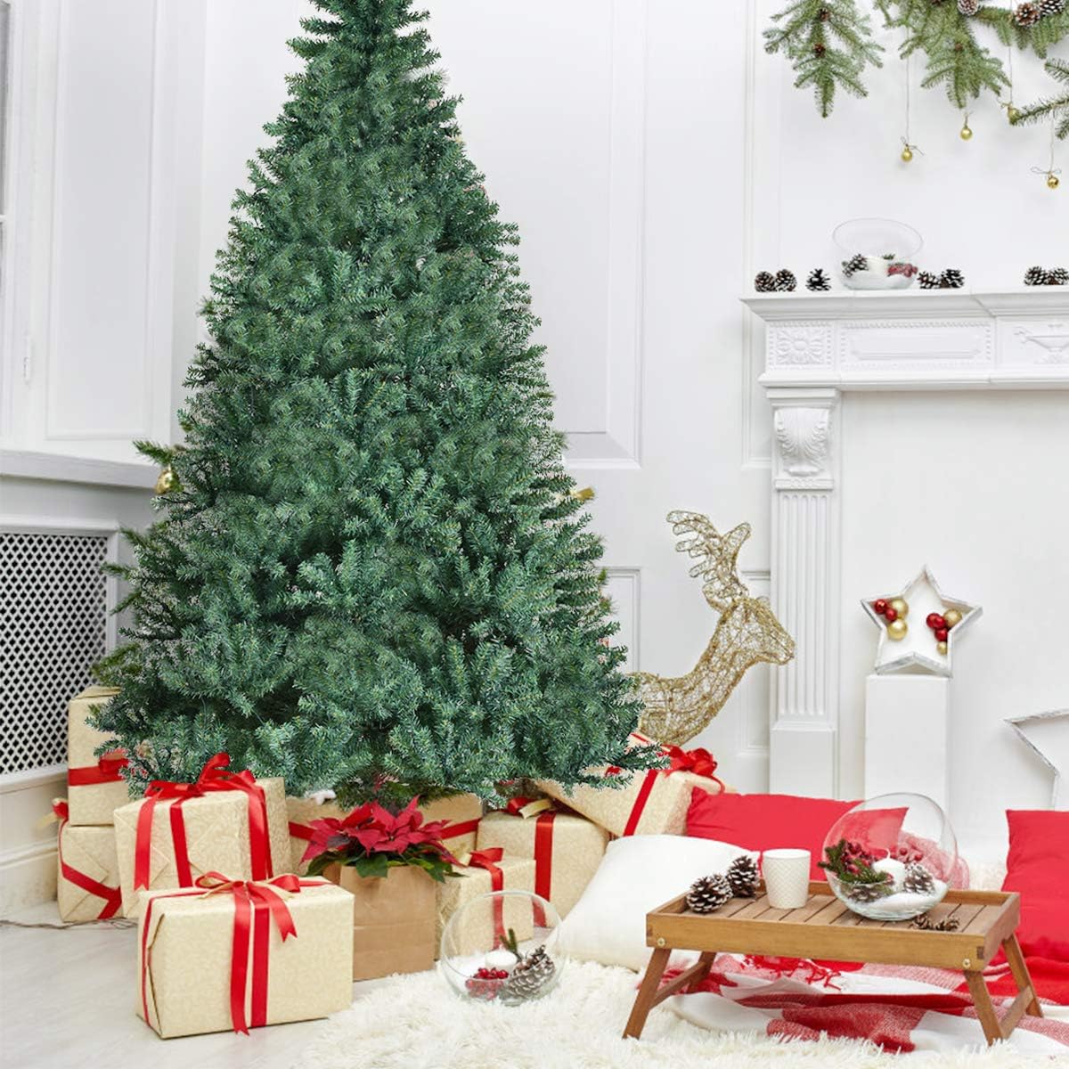 Albero di Natale Automatico 180 cm, Illuminato a 350 LED Incorporate, 1000 Rami Folti in PVC, Base Pieghevole in Ferro, Montaggio Facile - 9