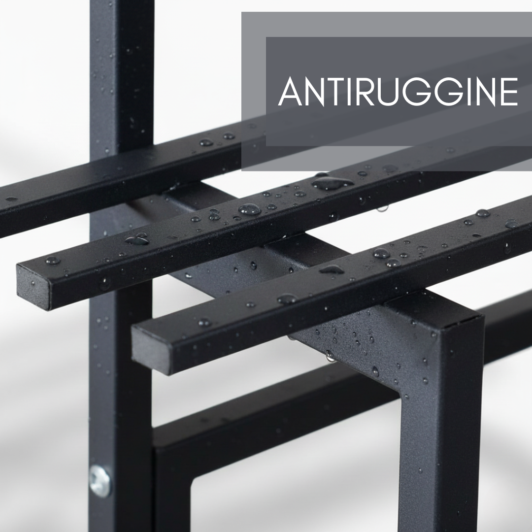 Fioriera portafiori vaso Rialzata da interno esterno in metallo verniciato a polvere bonsai piante grasse design 1 RIPIANO 80CM Maka - 6