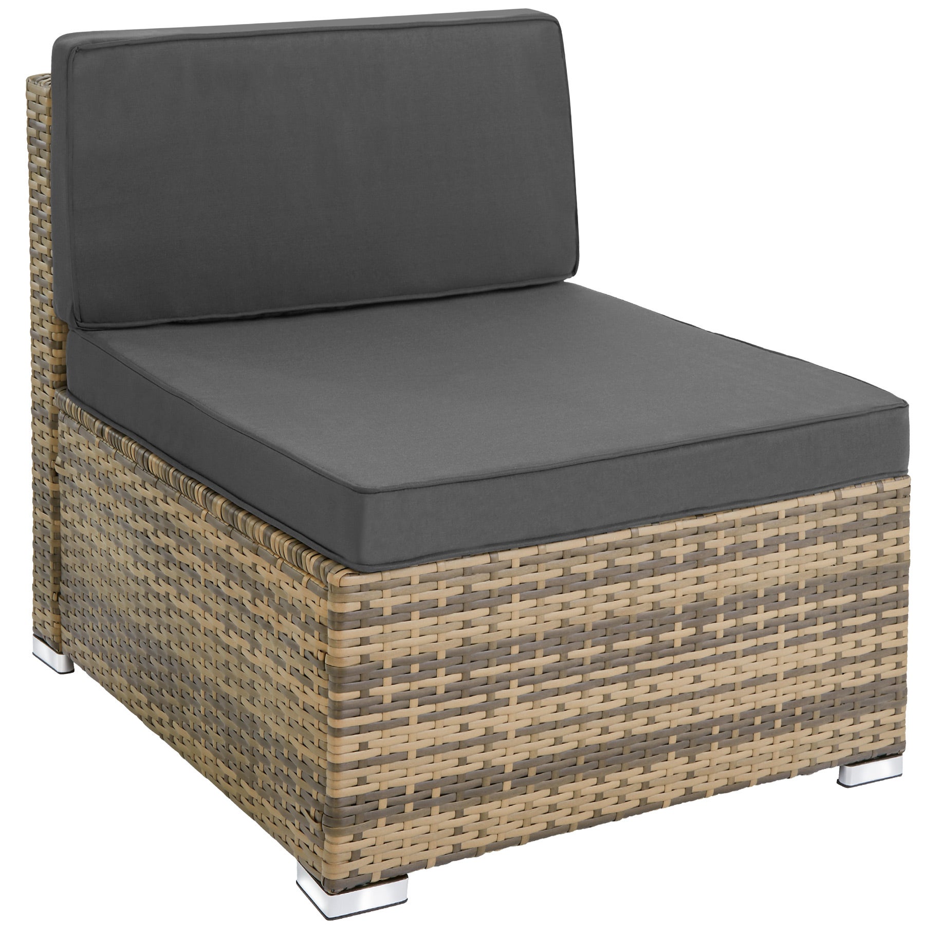 Salon bas de jardin en Acier Marron 5 personnes - 7