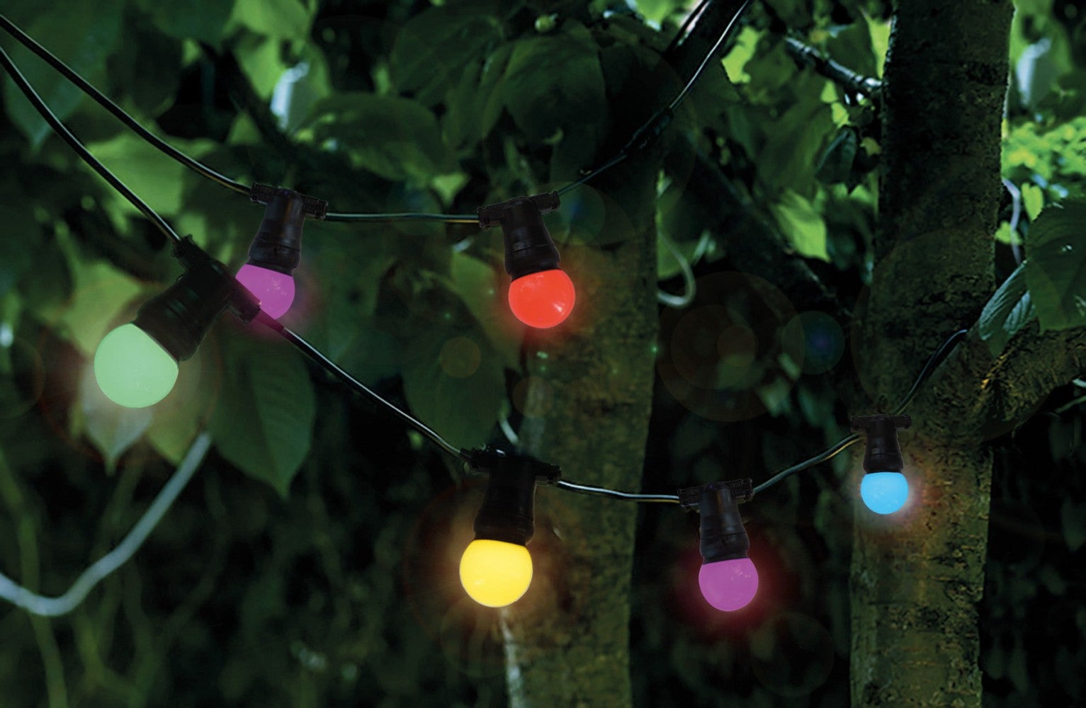 Ghirlanda da esterno 10 lampadine B22 multicolori 300 Lumen Pro 10m TIBELEC - 2