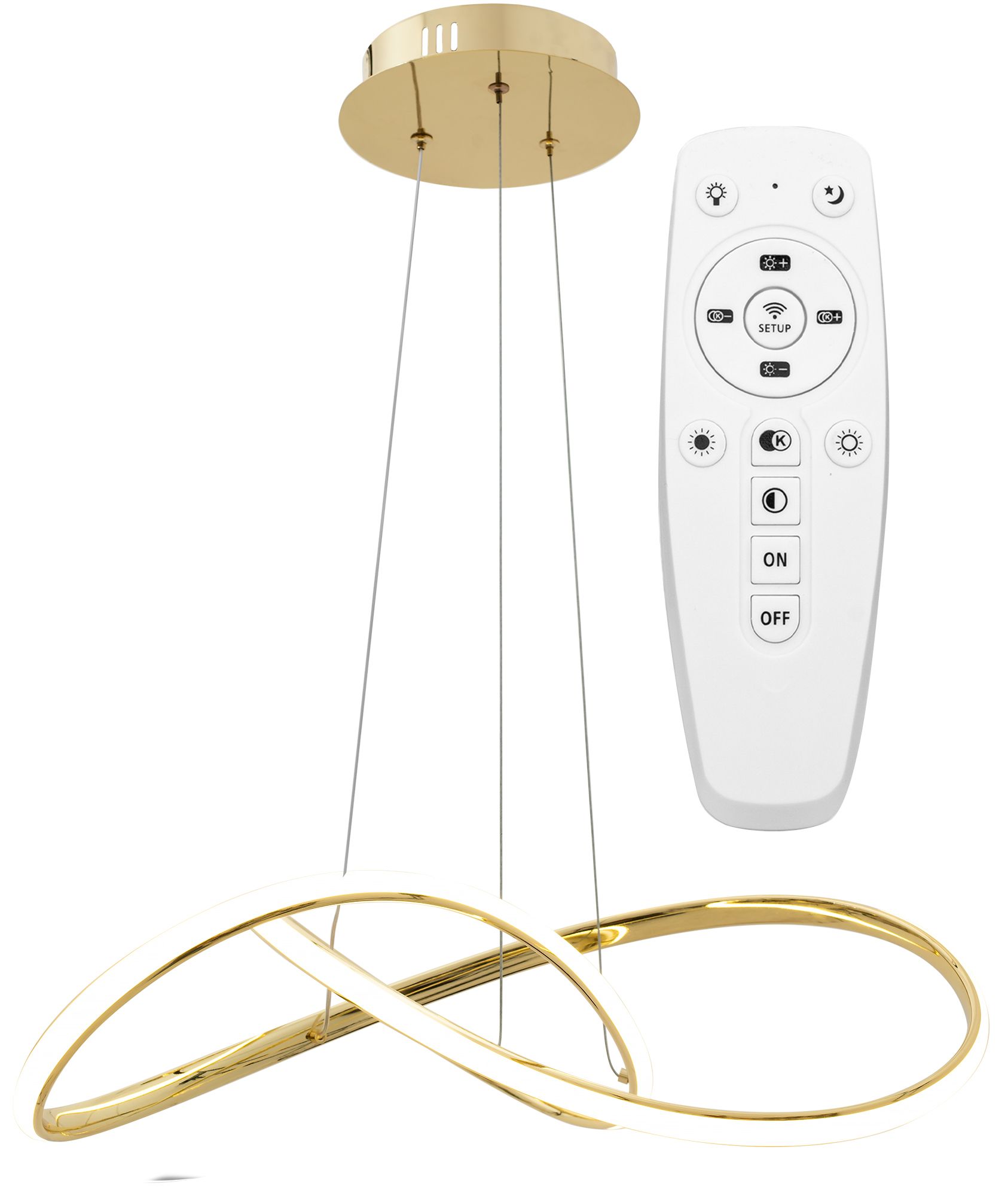 Lampa Sufitowa Wisząca Led Toolight App394-Cp Złoty