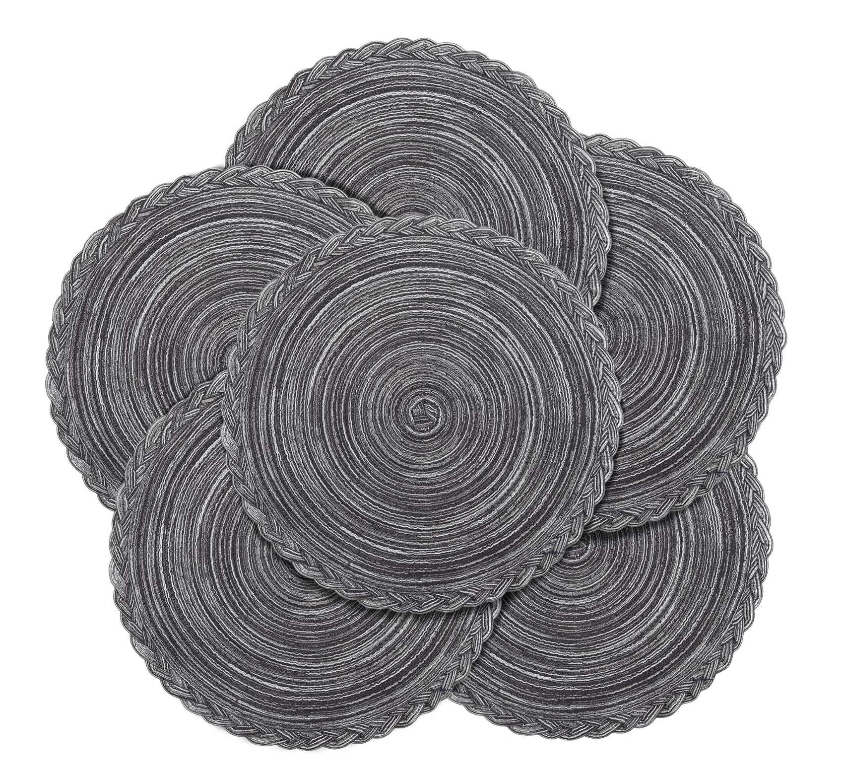 Tovagliette in corda di cotone intrecciata (set da 4) - Decorazione per tavolo da pranzo ecrù - Italia