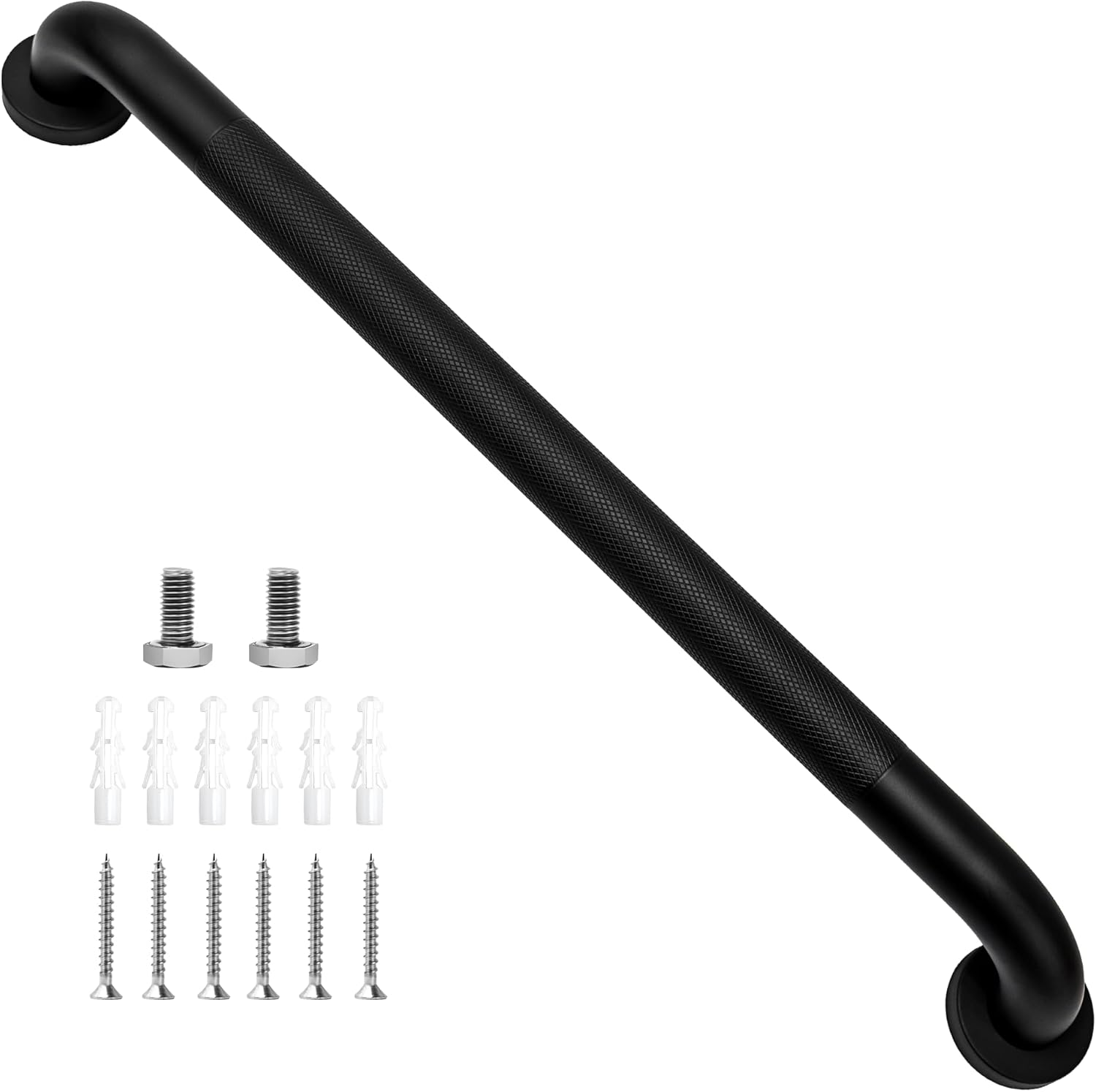 Uchwyt łazienkowy, uchwyt bezpieczeństwa dla seniorów, uchwyt do wanny, 60 cm, czarny