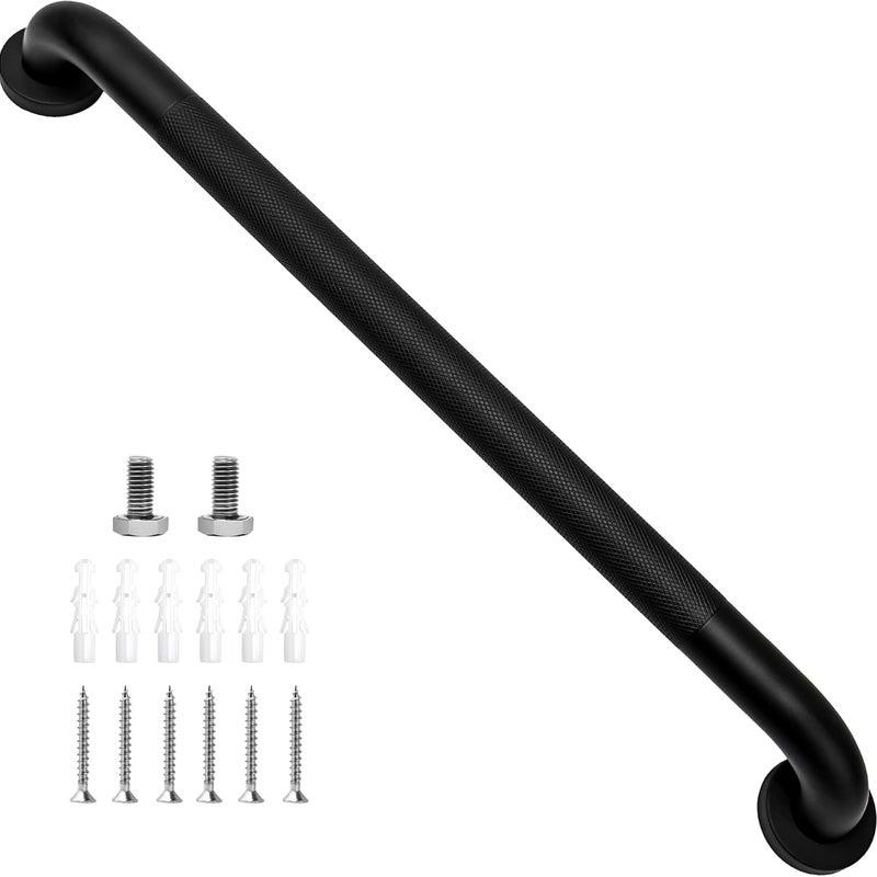 Uchwyt łazienkowy, uchwyt bezpieczeństwa dla seniorów, uchwyt do wanny, 60 cm, czarny