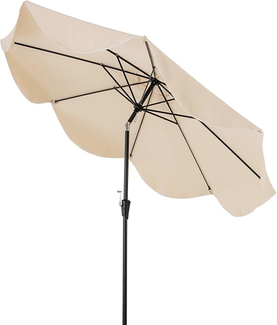 Parasol Ogrodowy Zewnętrzny 280 cm, Parasol z Podwójnym Baldachimem i Korbką, Parasol z Regulacją Nachylenia do Patio, Tarasu lub Balkonu