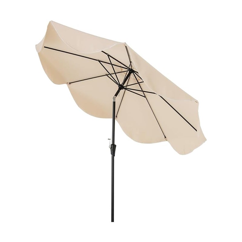 Parasol Ogrodowy Zewnętrzny 280 cm, Parasol z Podwójnym Baldachimem i Korbką, Parasol z Regulacją Nachylenia do Patio, Tarasu lub Balkonu
