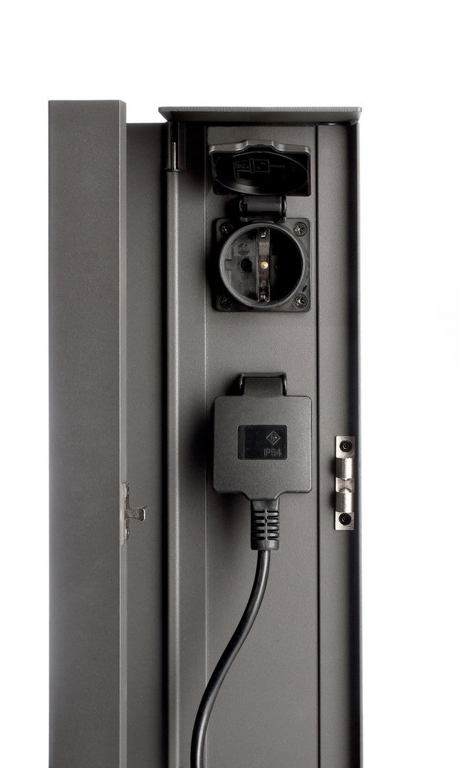 Colonnina elettrica da esterno multipresa verticale esterno giardino 2 prese corrente per ricarica alimentazione 230V IP68 / IP54 - 6
