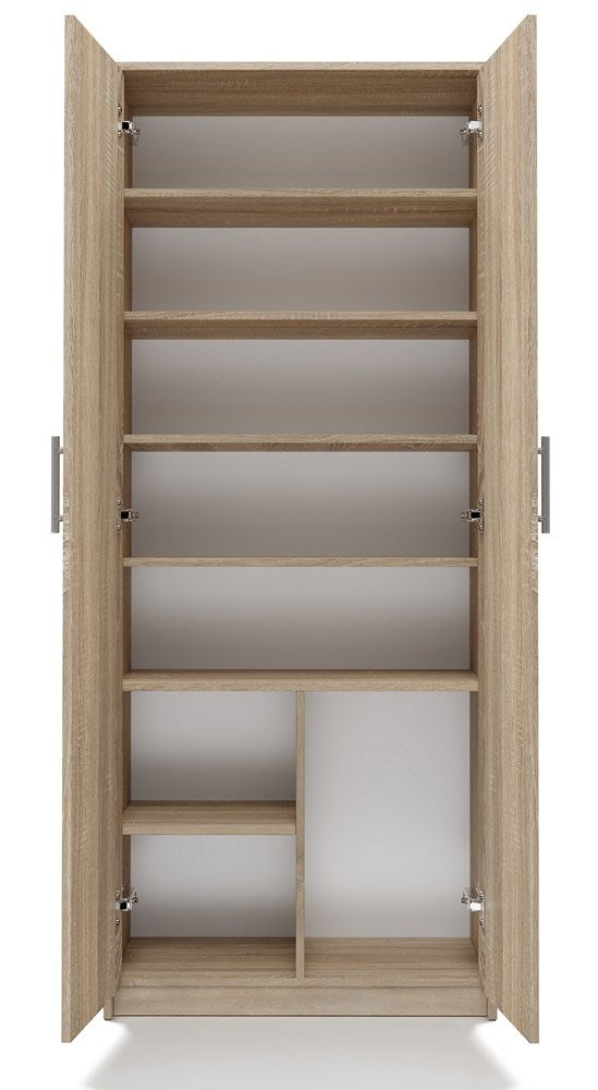 PARLA - Armadio moderno a 6 ripiani - 180x74x35cm - Contenitore - Armadio per ufficio - Sonoma - 5