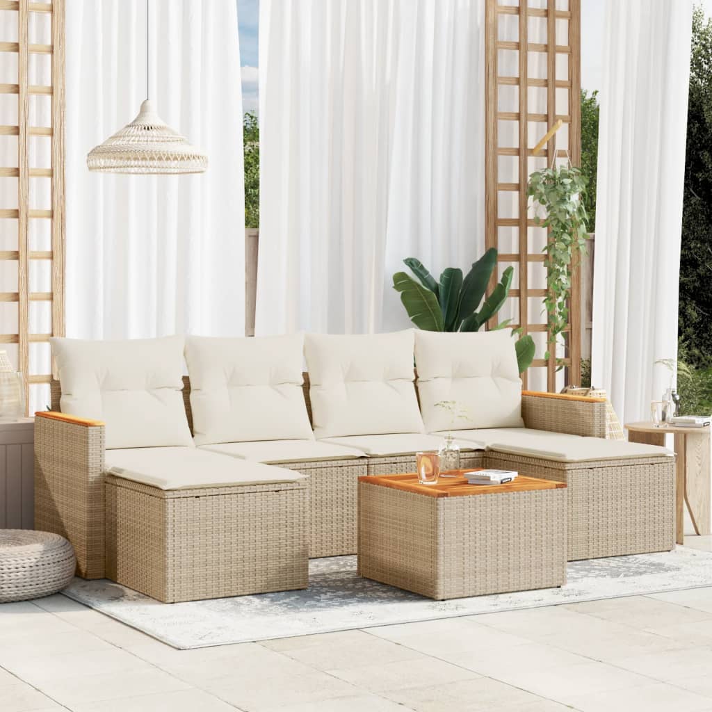 Maison Exclusive Set Divani da Giardino pz con Cuscini Beige