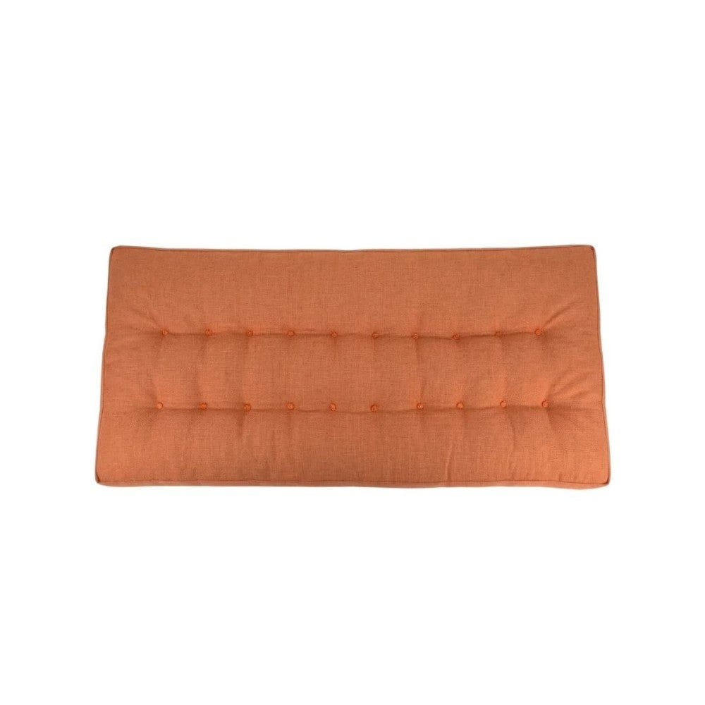 Matelas effet lin déperlant & anti-uv uni terracotta 60x120cm - Ornami - 5